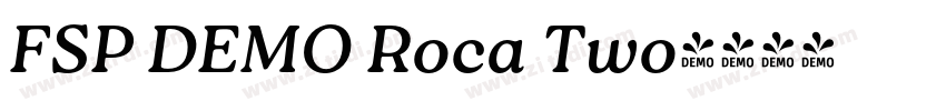 FSP DEMO Roca Two字体转换 FSP DEMO Roca Two字体转换